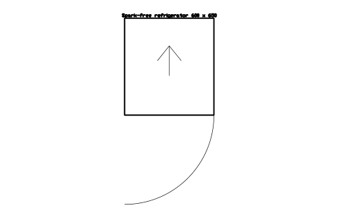 Preview of the Spark-free refrigerator 600 x 650 symbol, block LAB_FRIDGE_SPARKFREE