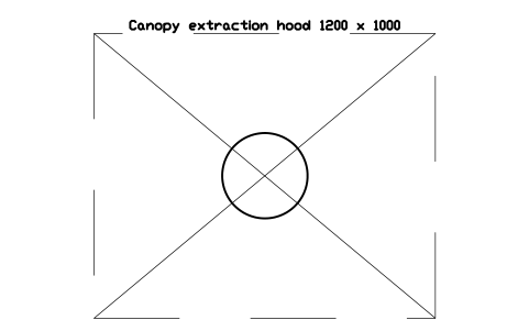 Preview of the Canopy extraction hood 1200 x 1000 symbol, block LAB_FUME_CANOPY