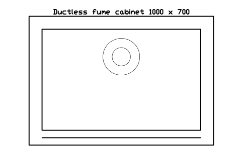Preview of the Ductless fume cabinet 1000 x 700 symbol, block LAB_FUME_DUCTLESS