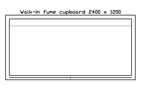Preview of the Walk-in fume cupboard 2400 x 1200 symbol, block LAB_FUME_WALKIN