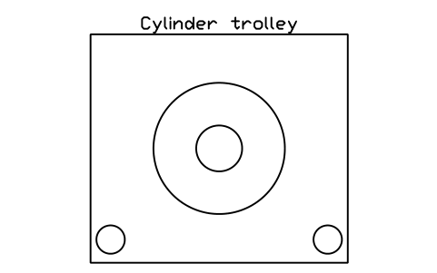 Preview of the Cylinder trolley symbol, block LAB_GAS_TROLLEY