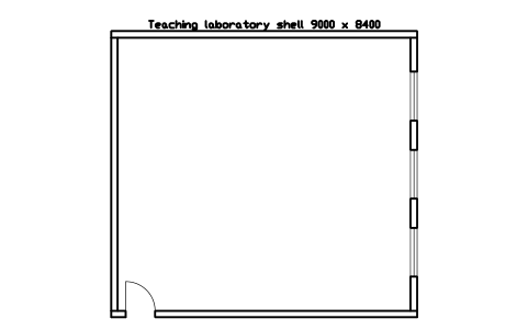 Preview of the Teaching laboratory shell 9000 x 8400 symbol, block LAB_ROOM_TEACH_LAB