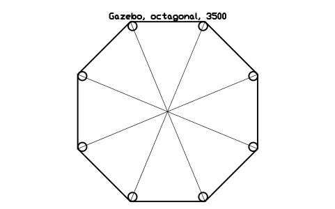 Gazebo, octagonal, 3500 sembolünün önizlemesi, blok LAN_GAZEBO_3500