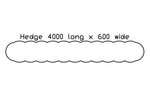 Hedge 4000 long x 600 wide sembolünün önizlemesi, blok LAN_HEDGE_4000