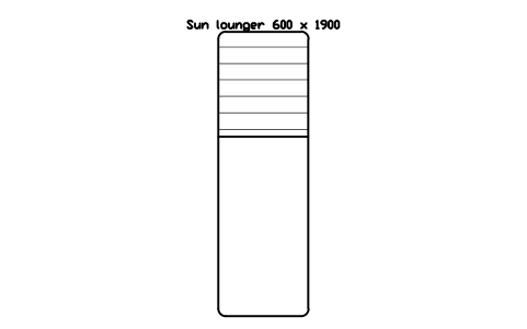 Sun lounger 600 x 1900 sembolünün önizlemesi, blok LAN_SUN_LOUNGER