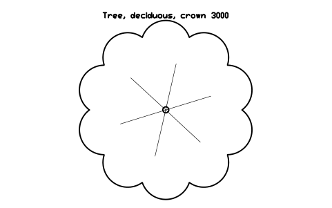 Tree, deciduous, crown 3000 sembolünün önizlemesi, blok LAN_TREE_DECIDUOUS_3000
