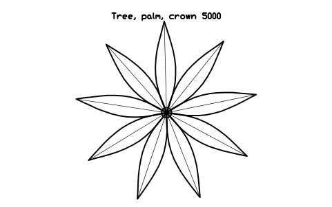 Tree, palm, crown 5000 sembolünün önizlemesi, blok LAN_TREE_PALM_5000