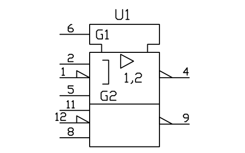 符号 线路接收器，双路 的预览，块名 LGD_S01600_LINE_RECEIVER_DUAL