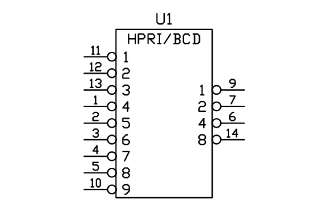 符号 优先编码器，9 线到 4 线 的预览，块名 LGD_S01616_PRIORITY_ENCODER_9_TO_4
