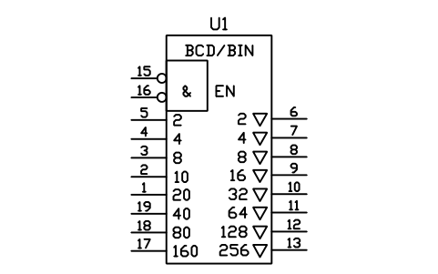 符号 码转换器，BCD 到二进制 的预览，块名 LGD_S01620_CODE_CONVERTER_BCD_BINARY