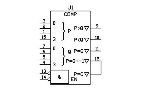 符号 数值比较器，三态输出 的预览，块名 LGD_S01652_MAGN_COMPARATOR_3_STATE