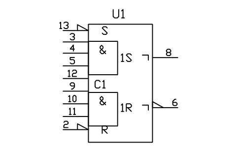 符号 脉冲触发 RS 双稳态 的预览，块名 LGD_S01666_PULSE_TRIGGERED_RS_BISTABLE