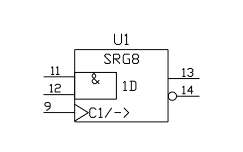 符号 移位寄存器，8 位 的预览，块名 LGD_S01688_SHIFT_REGISTER_8_BIT