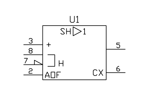 符号 采样保持放大器 的预览，块名 LGD_S01787_SAMPLE_AND_HOLD_AMPLIFIER