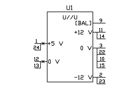 符号 转换器，隔离型直流变换 的预览，块名 LGD_S01795_CONVERTER_DC_DC_ISOLATING