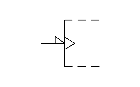 Aperçu du symbole Dynamic input, polarity ind., bloc LGB_S01474_DYNAMIC_INPUT_POLARITY_IND
