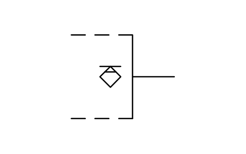Aperçu du symbole Passive pull-down output, bloc LGB_S01496_PASSIVE_PULL_DOWN_OUTPUT