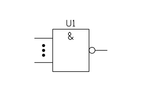 Aperçu du symbole AND, negated output (NAND), bloc LGB_S01579_AND_NEGATED_OUTPUT_NAND