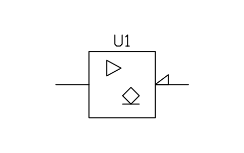 Vorschau des Symbols Buffer, inv. open-circuit L, Block LGC_S01594_BUFFER_INV_OPEN_CIRCUIT_L