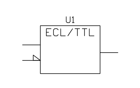 Vorschau des Symbols Level converter, ECL to TTL, Block LGC_S01625_LEVEL_CONVERTER_ECL_TO_TTL