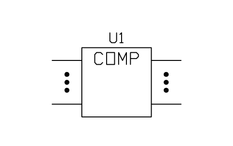 Vorschau des Symbols Magnitude comparator, Block LGC_S01640_MAGNITUDE_COMPARATOR