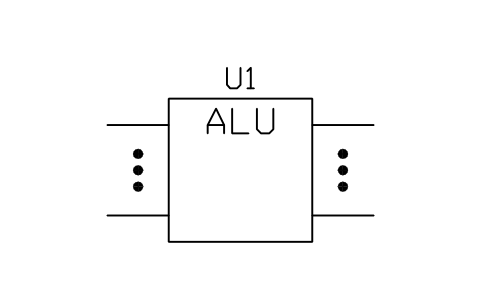 Vorschau des Symbols Arithmetic logic unit, Block LGC_S01641_ARITHMETIC_LOGIC_UNIT