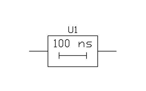 Vorschau des Symbols Delay element, 100 ns, Block LGC_S01656_DELAY_ELEMENT_100_NS