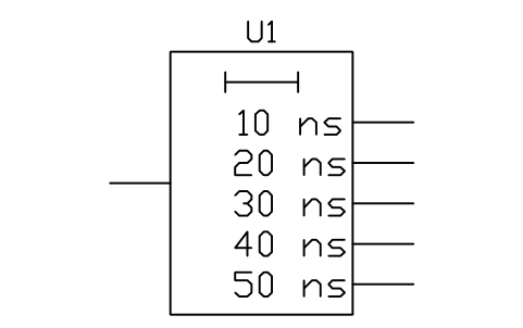 Vorschau des Symbols Tapped delay element, Block LGC_S01657_TAPPED_DELAY_ELEMENT