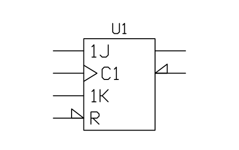 Vorschau des Symbols JK bistable, edge-triggered, Block LGC_S01661_JK_BISTABLE_EDGE_TRIGGERED