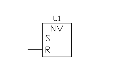 Vorschau des Symbols RS bistable, non-volatile, Block LGC_S01673_RS_BISTABLE_NON_VOLATILE