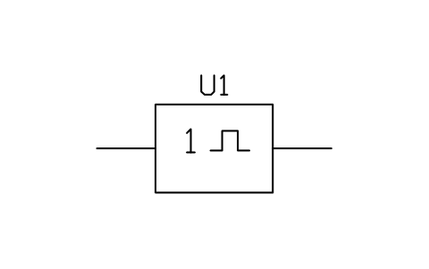 Vorschau des Symbols Monostable, non-retrigger, Block LGC_S01675_MONOSTABLE_NON_RETRIGGER