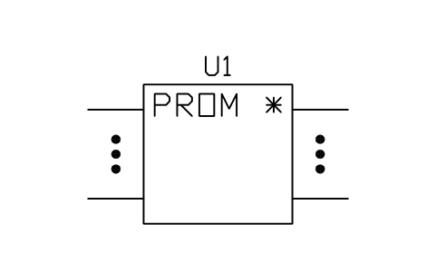 Vorschau des Symbols Programmable ROM (PROM), Block LGC_S01707_PROGRAMMABLE_ROM_PROM