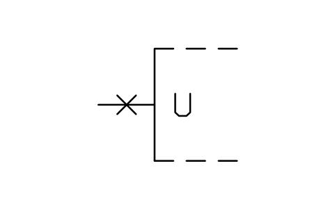 Vorschau des Symbols Supply-voltage terminal, Block LGC_S01753_SUPPLY_VOLTAGE_TERMINAL