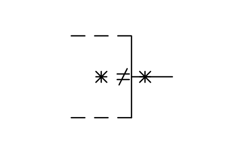 Vorschau des Symbols Comparator not-equal output, Block LGC_S01769_COMPARATOR_NOT_EQUAL_OUTPUT