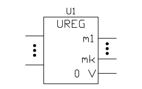 Vorschau des Symbols Voltage regulator, general, Block LGC_S01796_VOLTAGE_REGULATOR_GENERAL