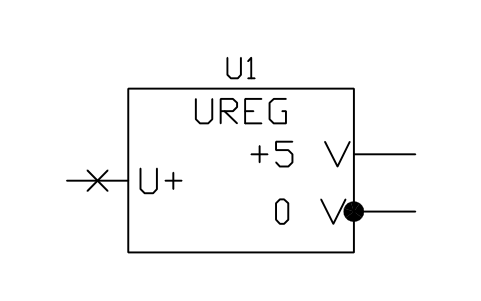 Vorschau des Symbols Voltage regulator, +5 V, Block LGC_S01797_VOLTAGE_REGULATOR_5_V
