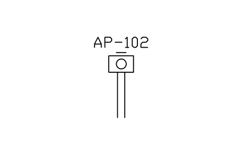 Preview of the Air pipe head, float closure symbol, block MAR_AIR_PIPE_FLOAT