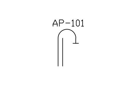 Preview of the Air pipe head symbol, block MAR_AIR_PIPE_HEAD