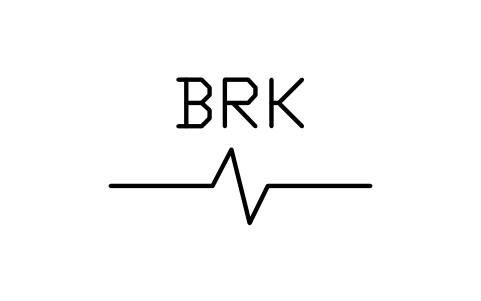 Preview of the Pipe break line symbol, block MAR_BREAK