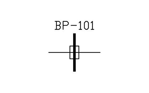 Preview of the Bulkhead penetration symbol, block MAR_BULKHEAD_PEN