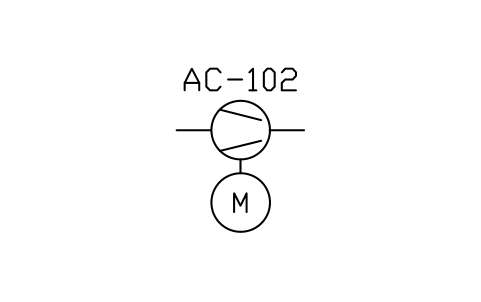 Preview of the Air compressor, motor driven symbol, block MAR_COMPRESSOR_MOTOR