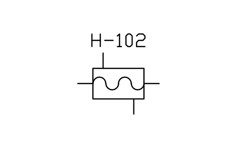 Preview of the Steam heater symbol, block MAR_HEATER_STEAM