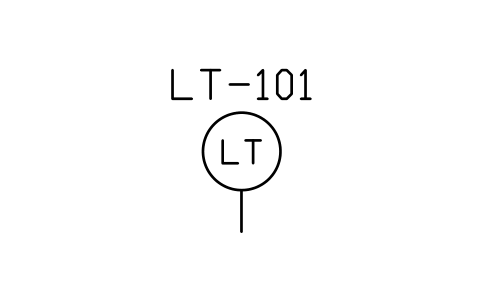 Preview of the Level transmitter symbol, block MAR_INST_LT