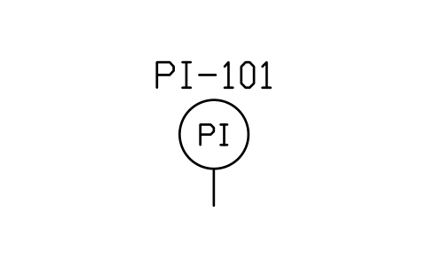 Preview of the Pressure gauge symbol, block MAR_INST_PI