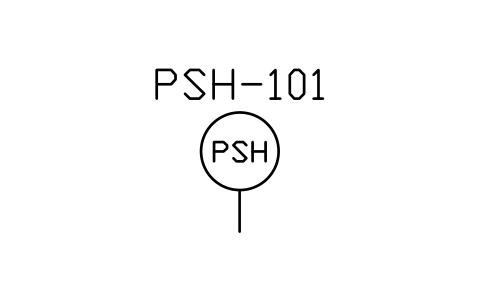Preview of the Pressure switch, high symbol, block MAR_INST_PSH