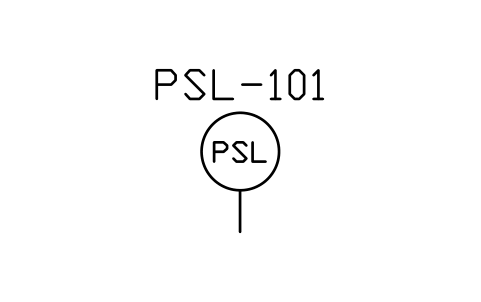 Preview of the Pressure switch, low symbol, block MAR_INST_PSL