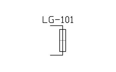 Preview of the Level gauge glass symbol, block MAR_LEVEL_GLASS