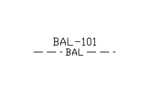 Preview of the Ballast line symbol, block MAR_LINE_BAL