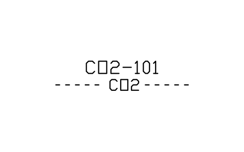 Preview of the Fixed CO2 line symbol, block MAR_LINE_CO2
