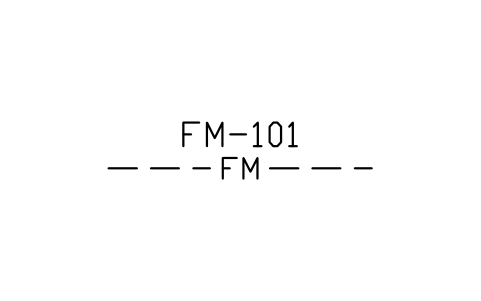 Preview of the Fire main line symbol, block MAR_LINE_FM